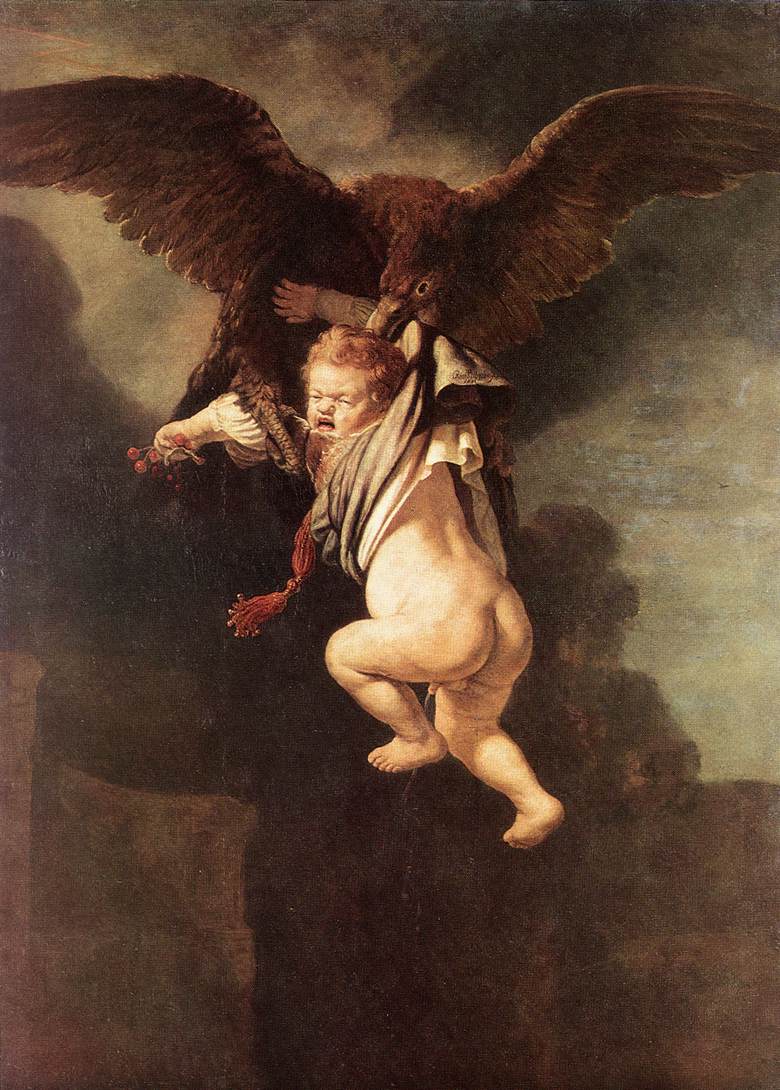 Рембрандт ван Рейн. Похищение Ганнимеда. 1635.                                        .
