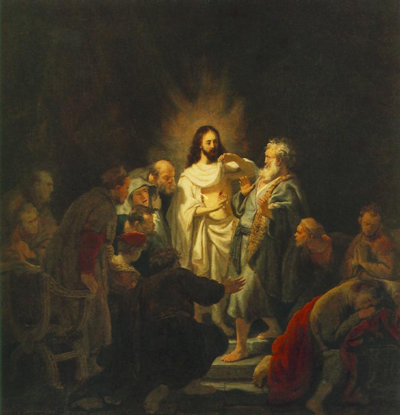 Рембрандт ван Рейн. Неверие апостола Фомы. 1634.                                        .