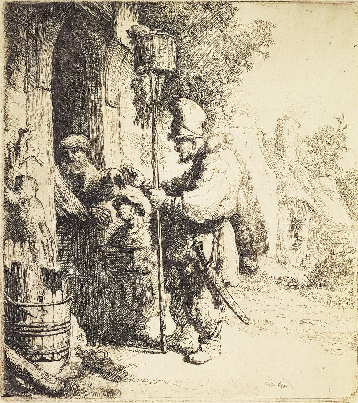 Рембрандт ван Рейн. Продавец крысиного яда. 1637.                                        .