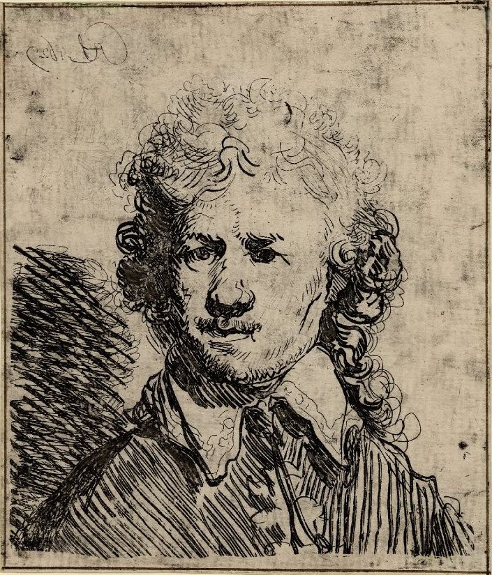 Рембрандт ван Рейн. Автопортрет. 1629.                                         .