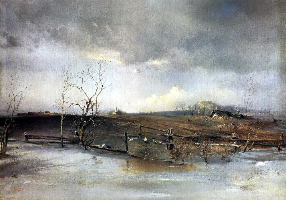 Алексей Кондратьевич Саврасов. "Весна. Огороды.". 1893.