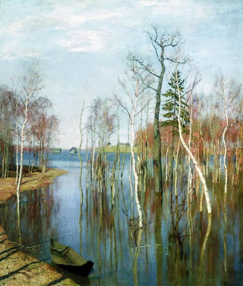 Исаак Ильич Левитан. "Весна. Большая вода.". 1897.