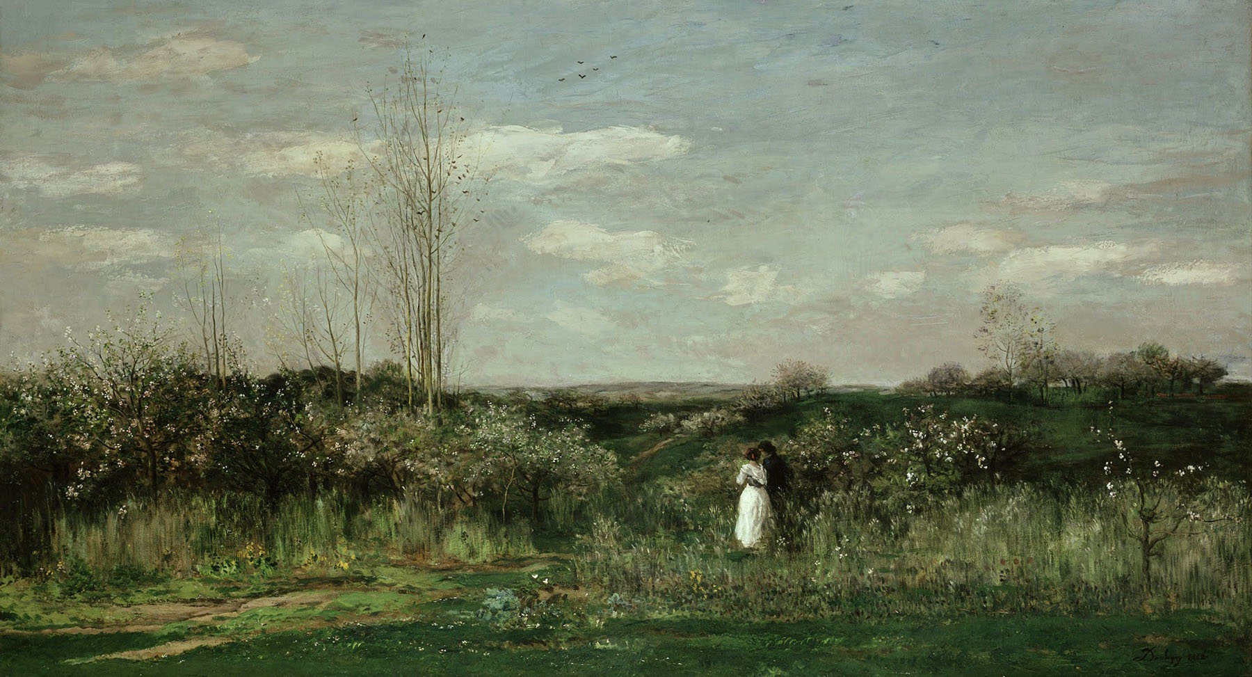 Шарль-Франсуа Добиньи. "Весенний пейзаж".