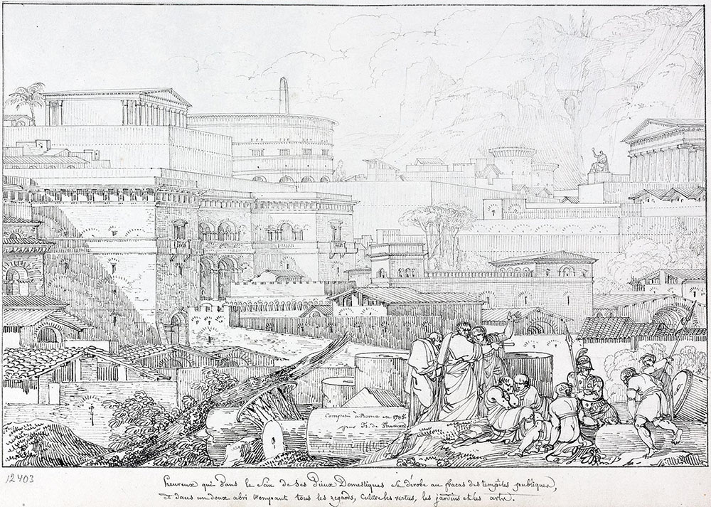 Жан Франсуа Тома де Томон. "Вид города". 1785-1787. Эрмитаж, Санкт-Петербург.