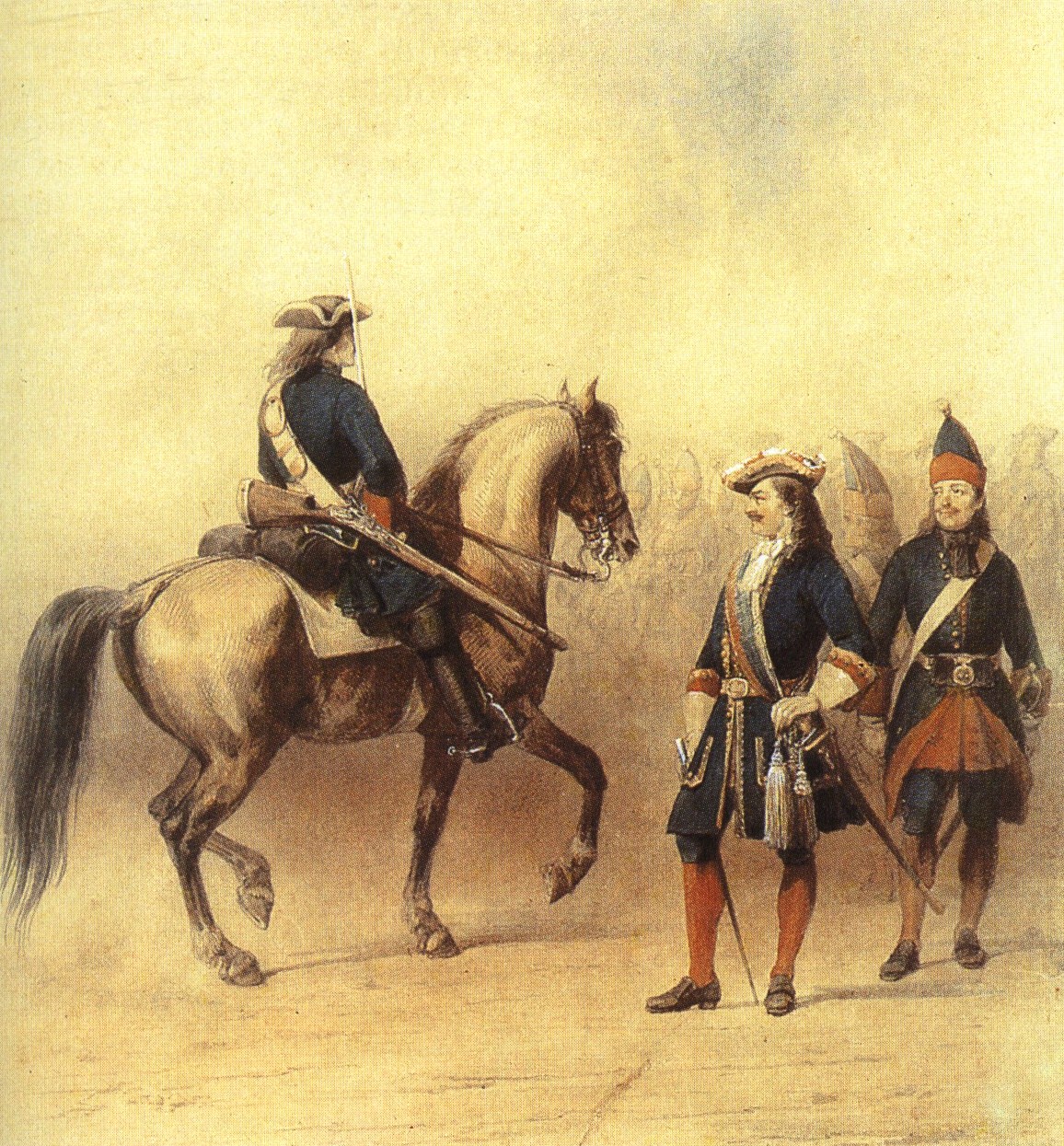 Адольф Шарлемань. Драгуны времён Северной войны (1720-е гг.). 1871.