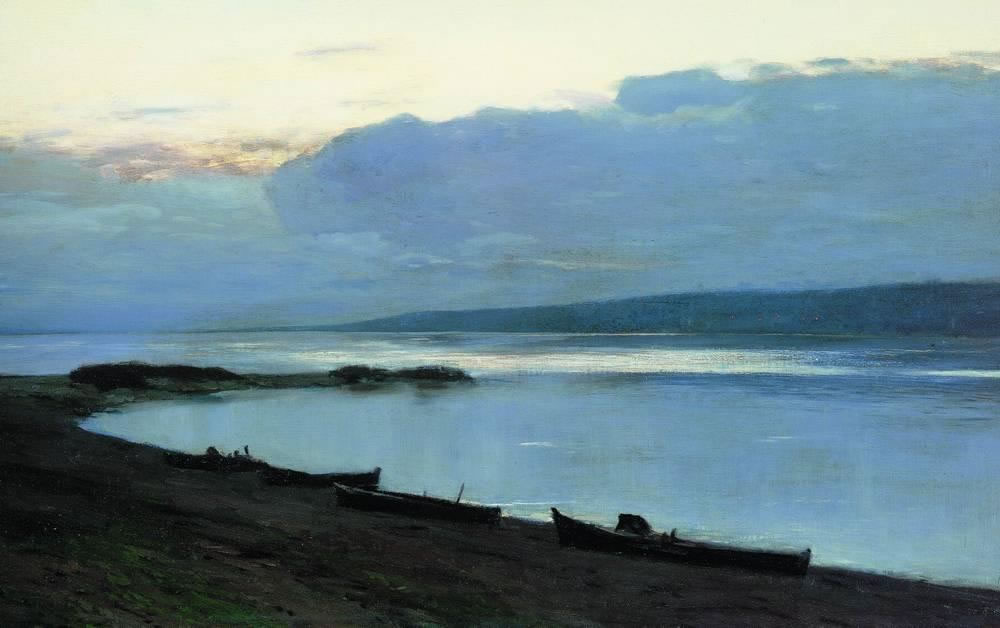 И. Левитан. Вечер на Волге. 1888.