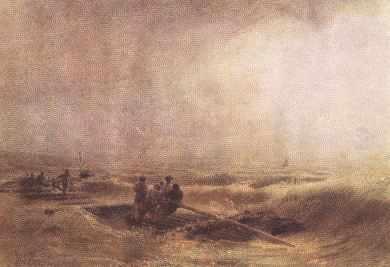 И. Репин. Шторм на Волге. 1873.