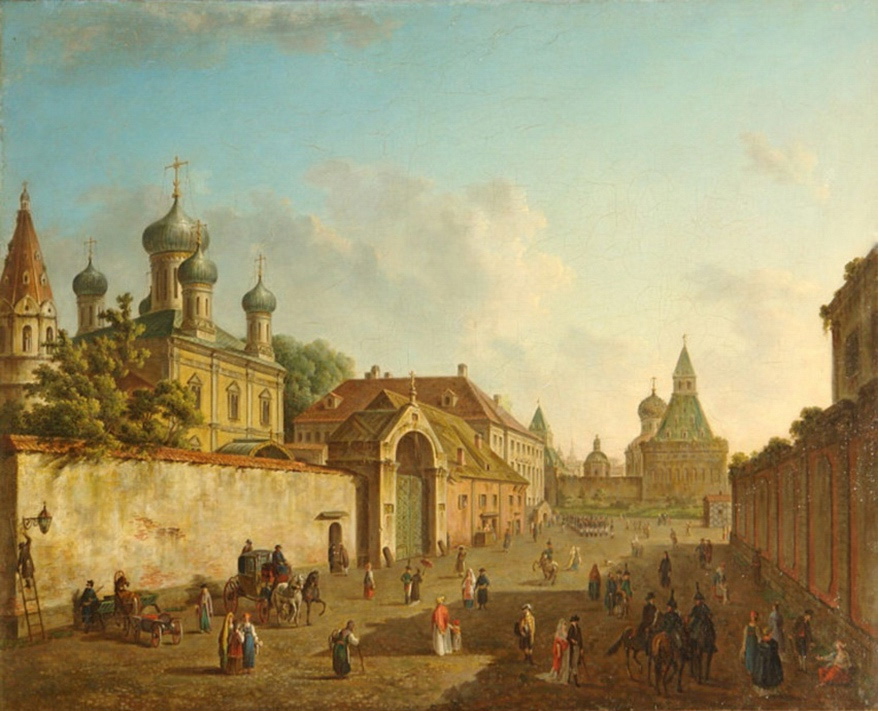 Фёдор Алексеев. Вид от Лубянки на Владимирские ворота. 1800-е.
