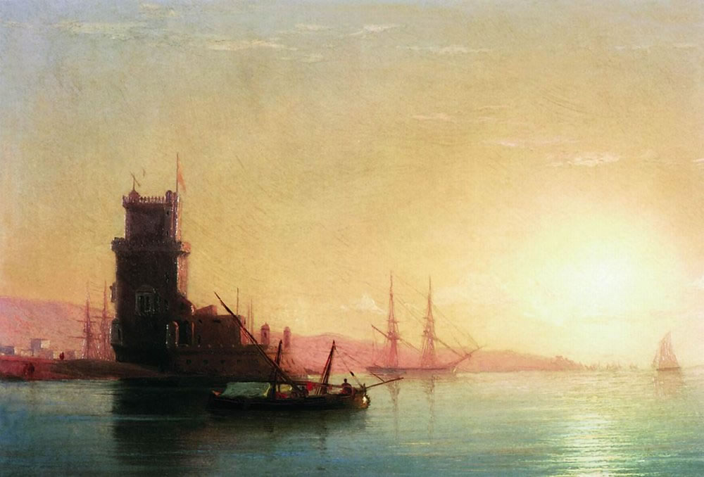 Иван Айвазовский. Лиссабон. Восход солнца. 1860-е.