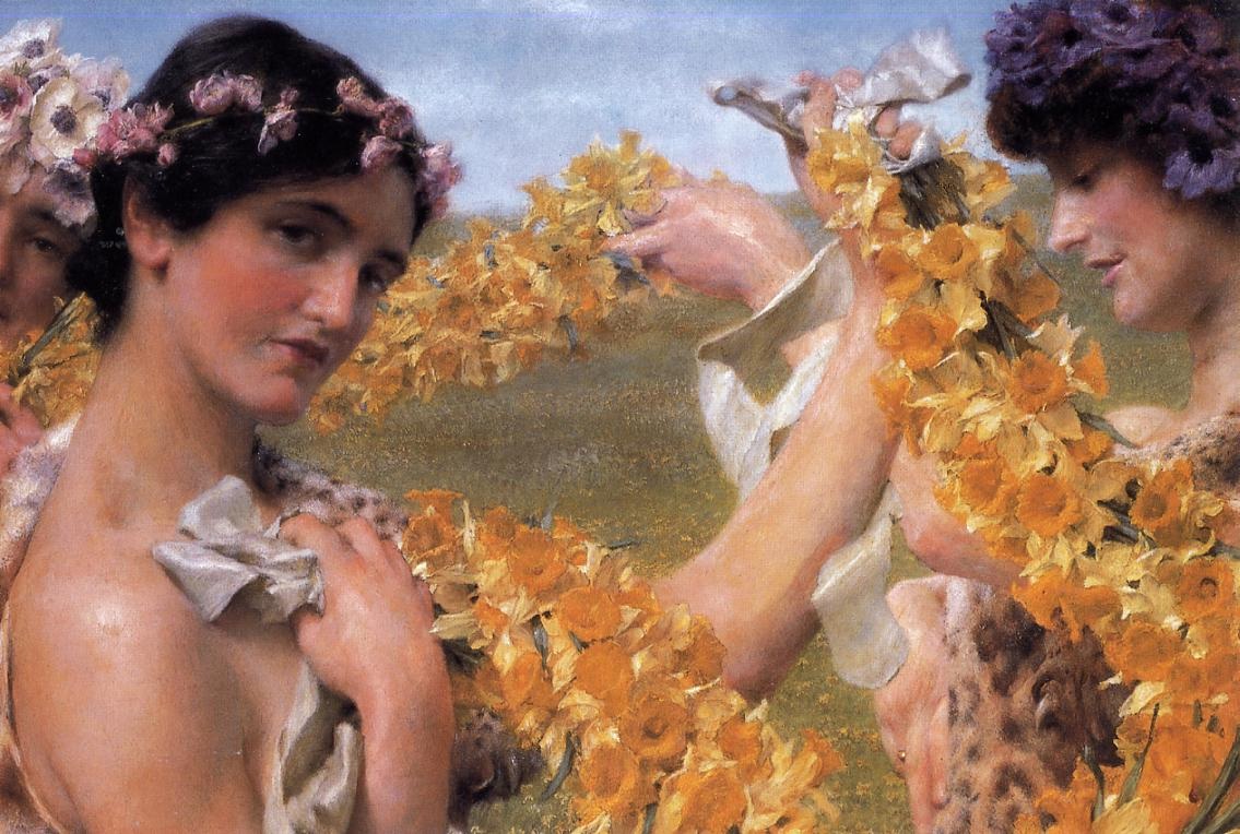Лоуренс Альма-Тадема. "Когда возвращаются цветы". 1911. Частная коллекция.