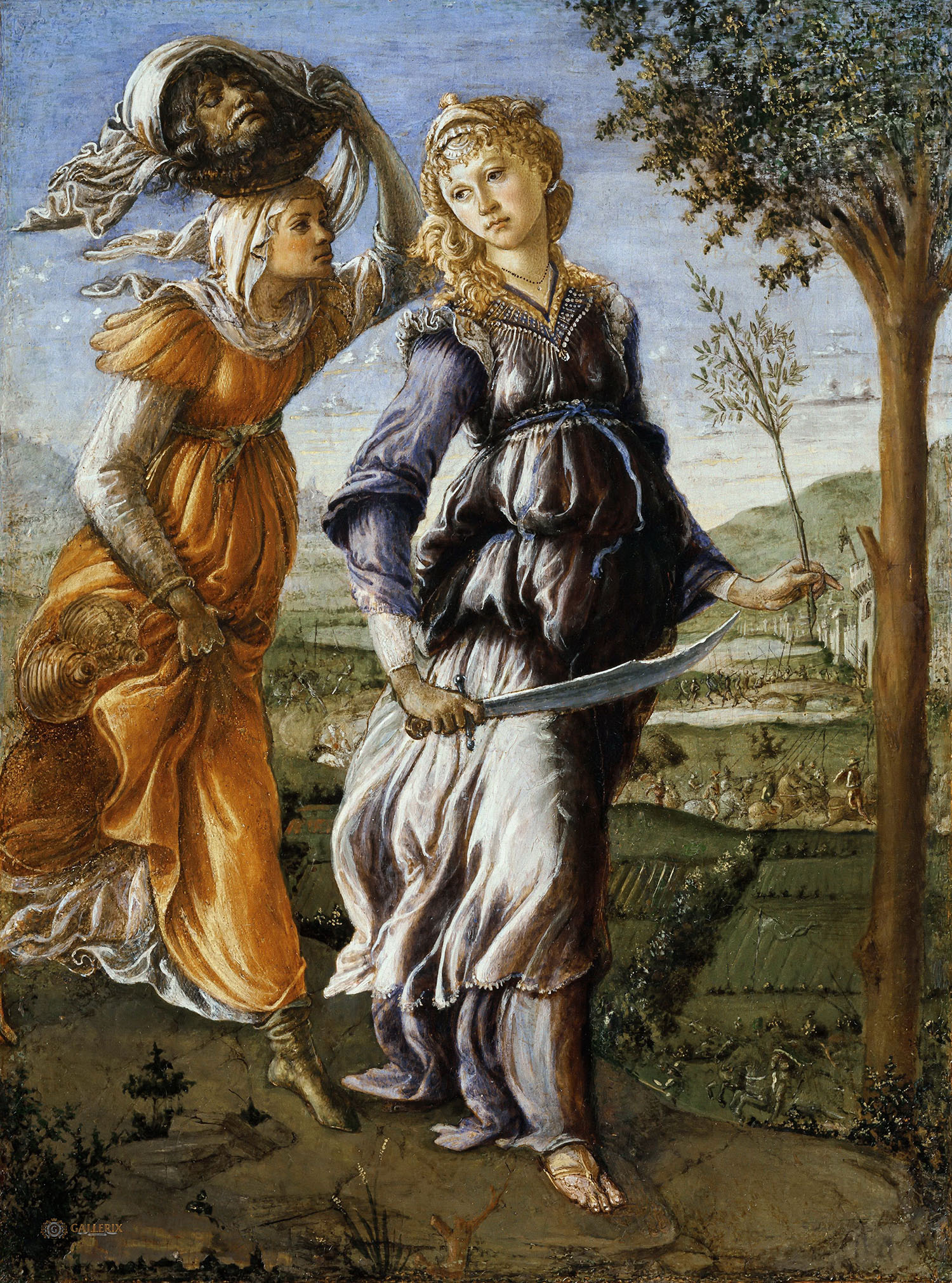 Сандро Боттичелли. "Возвращение Юдифи". 1470-1472. Галерея Уффици, Флоренция".