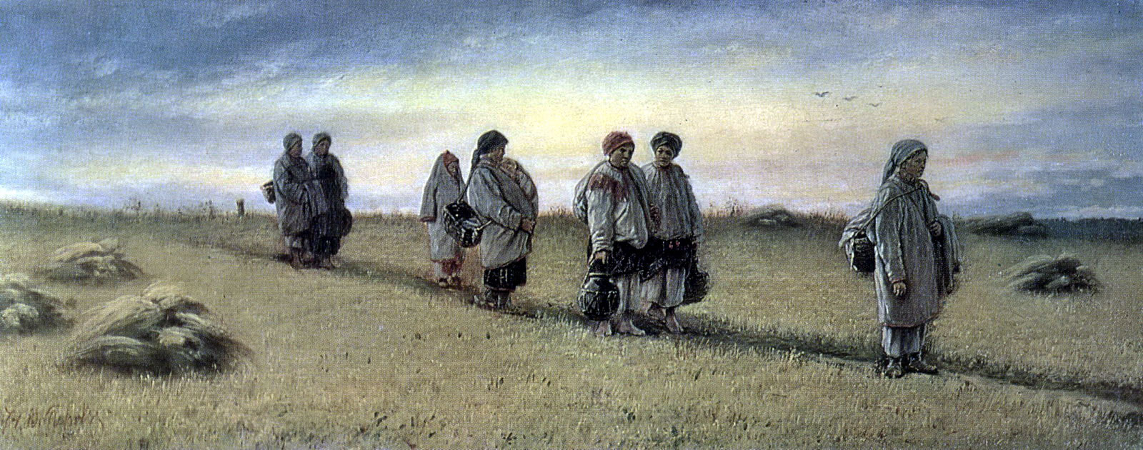 В. Перов. Возвращение жниц с поля в Рязанской губернии. 1874.