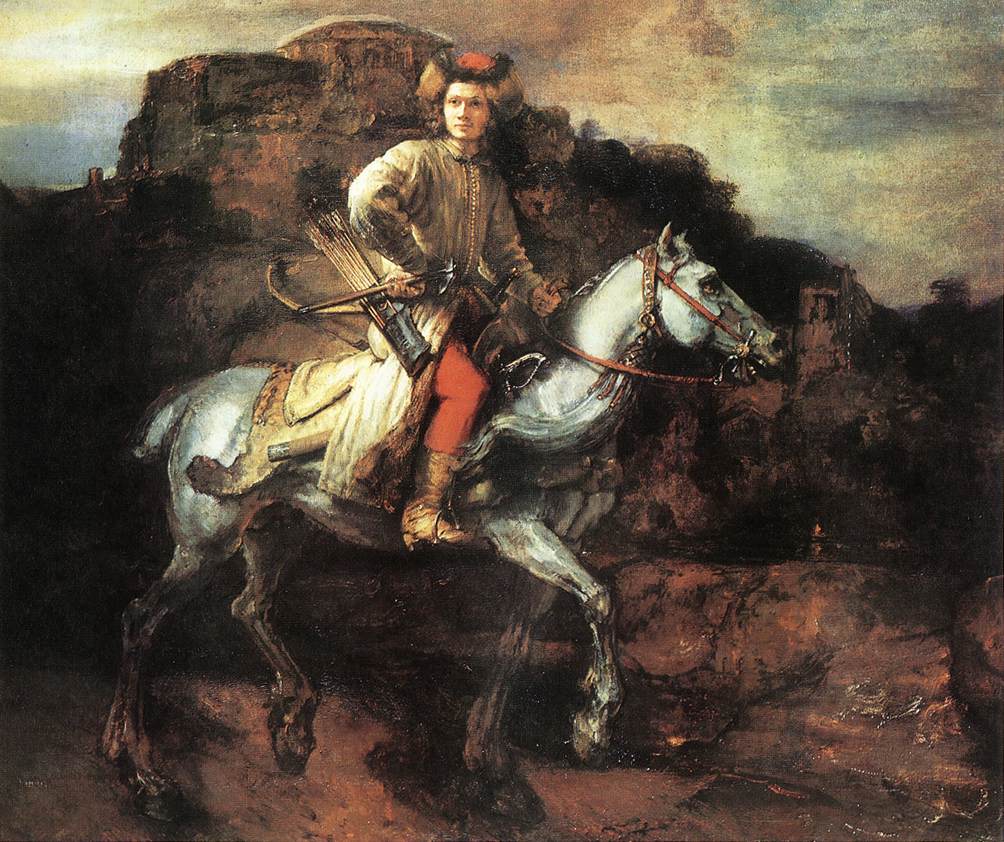 Рембрандт ван Рейн. Польский всадник. 1655.