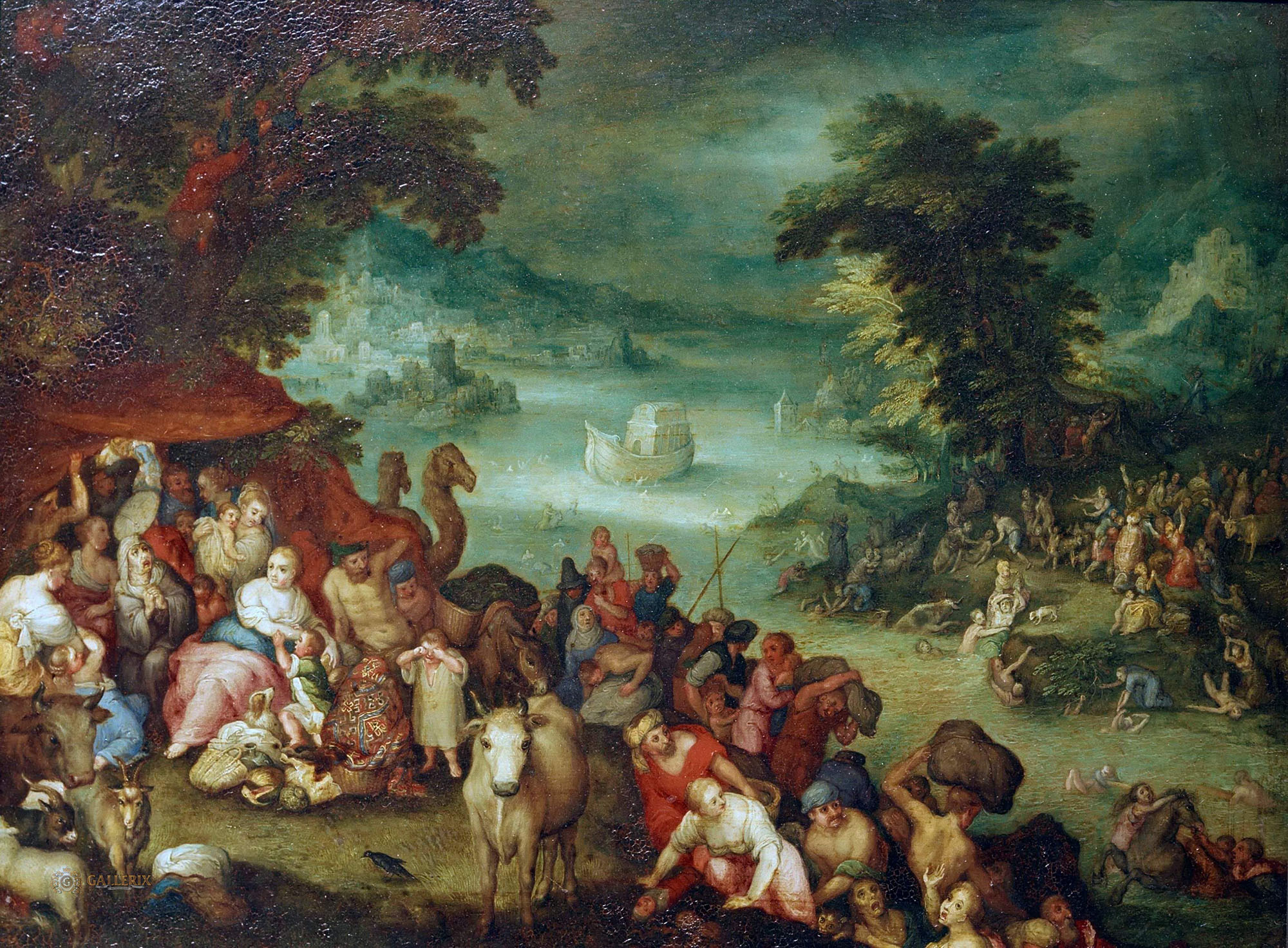 Ян Брейгель Старший. "Всемирный потоп". Около 1602. Кассельская картинная галерея, Кассель.