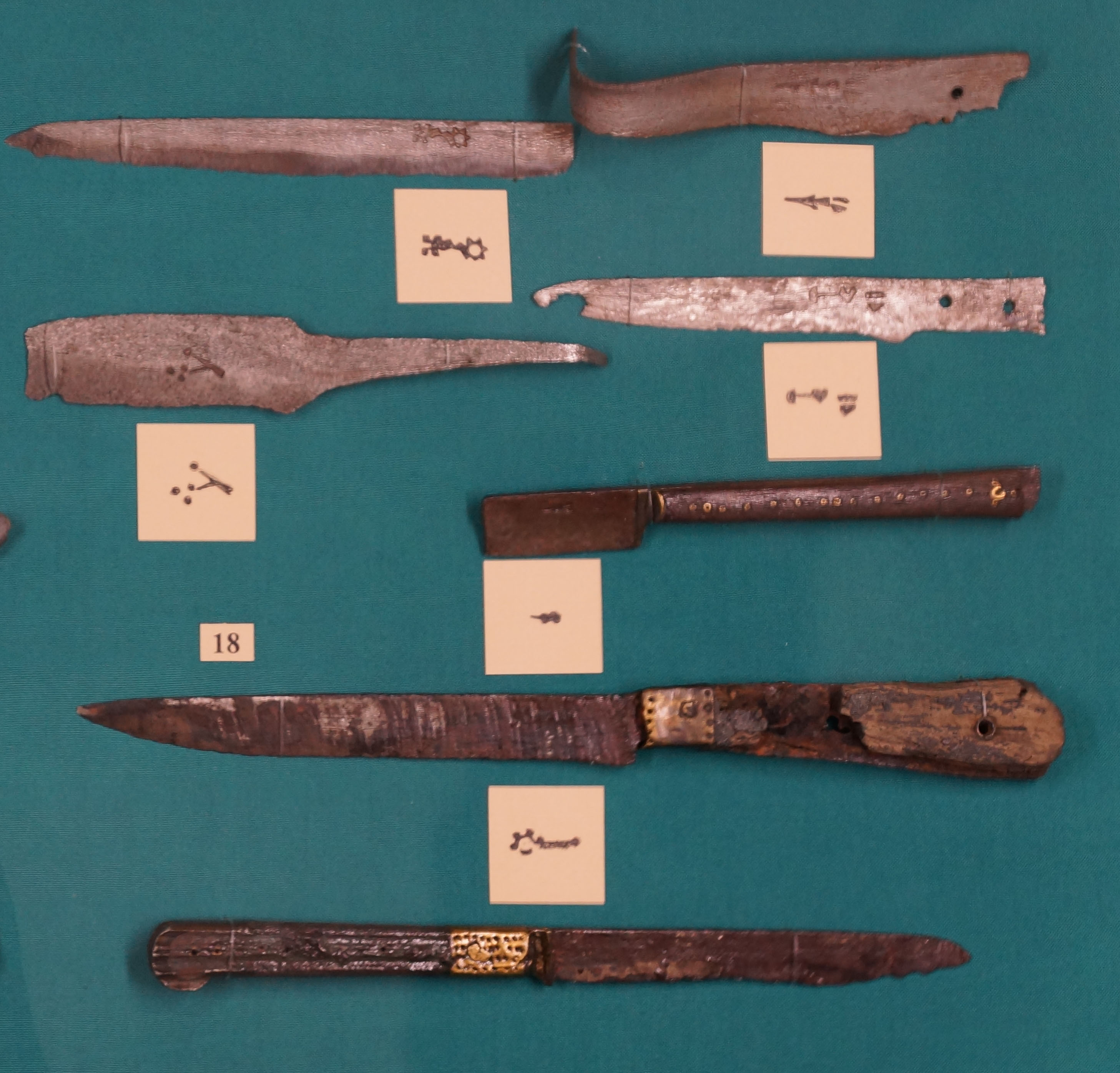 Ножи с клеймами, Западная Европа. Xv-XVIII века.