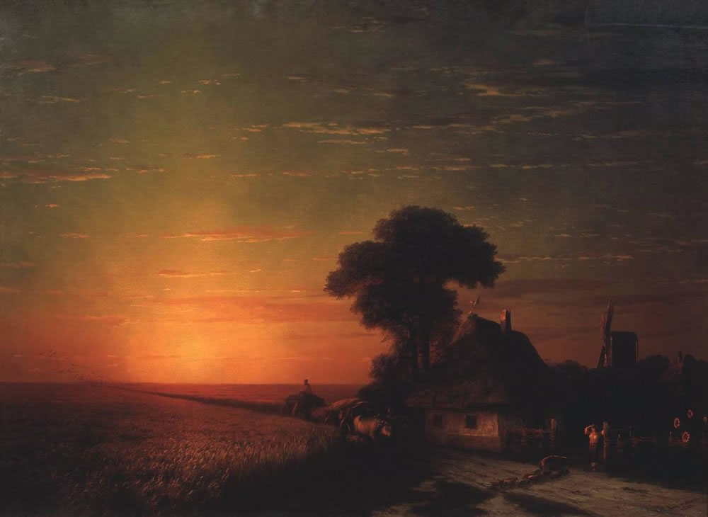 Иван Айвазовский. Закат солнца в Малороссии. 1863.