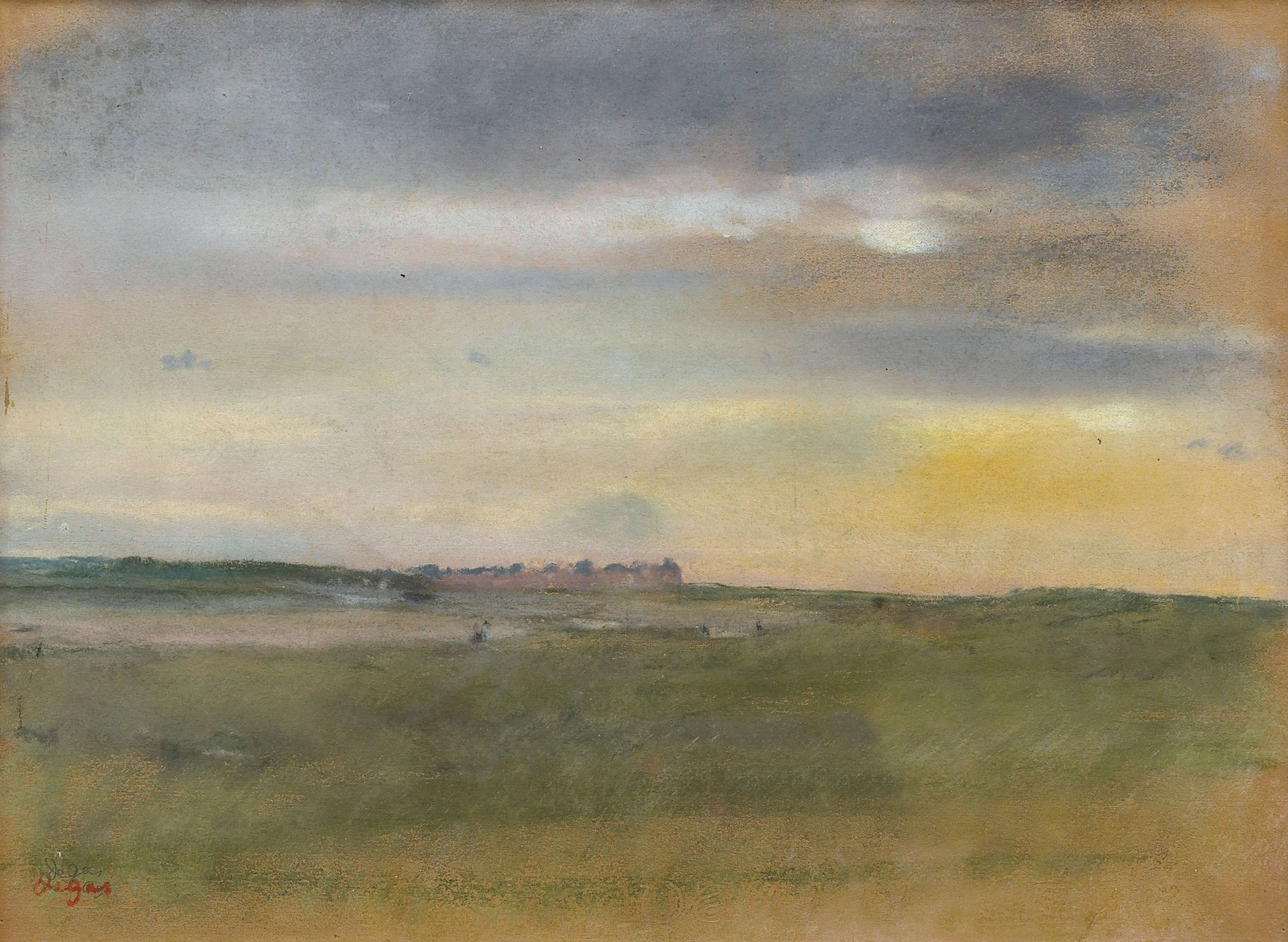Эдгар Дега. "Пейзаж на закате". 1869.