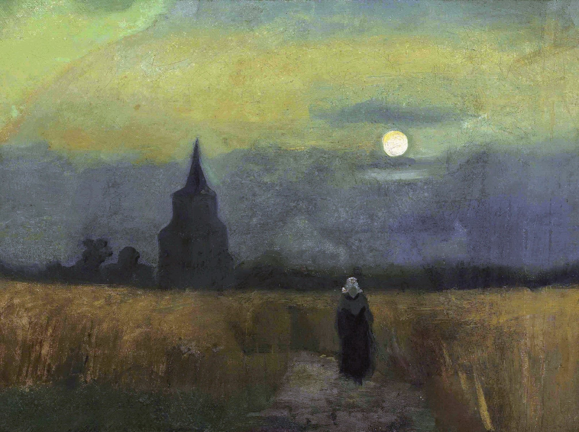 Винсент Ван Гог. "Старая башня на закате". 1884. Частная коллекция.