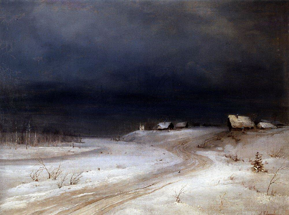 Алексей Кондратьевич Саврасов. "Зимний пейзаж". 1880-1890-е.