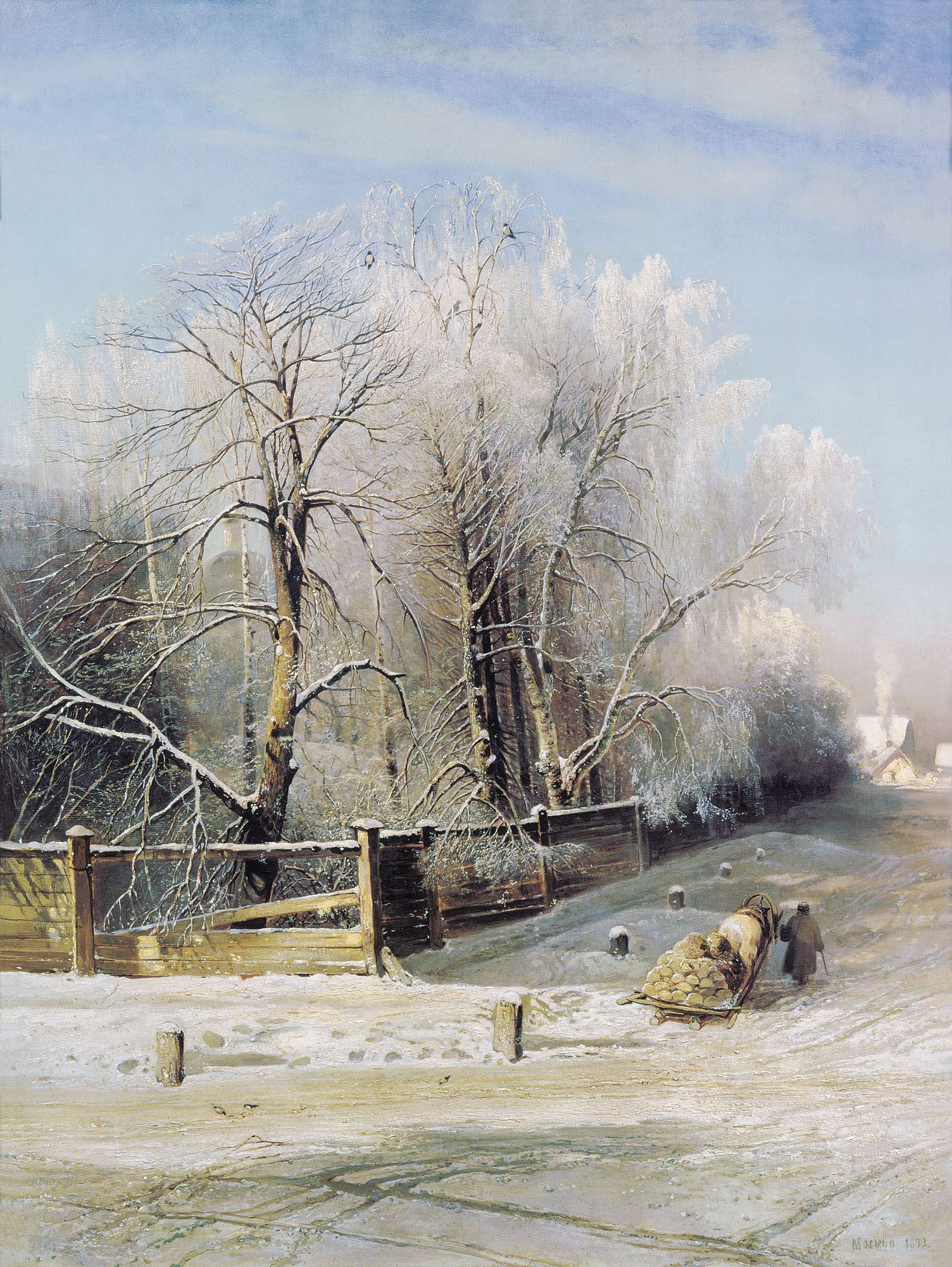 Алексей Кондратьевич Саврасов. "Зимний пейзаж. Москва". 1873.