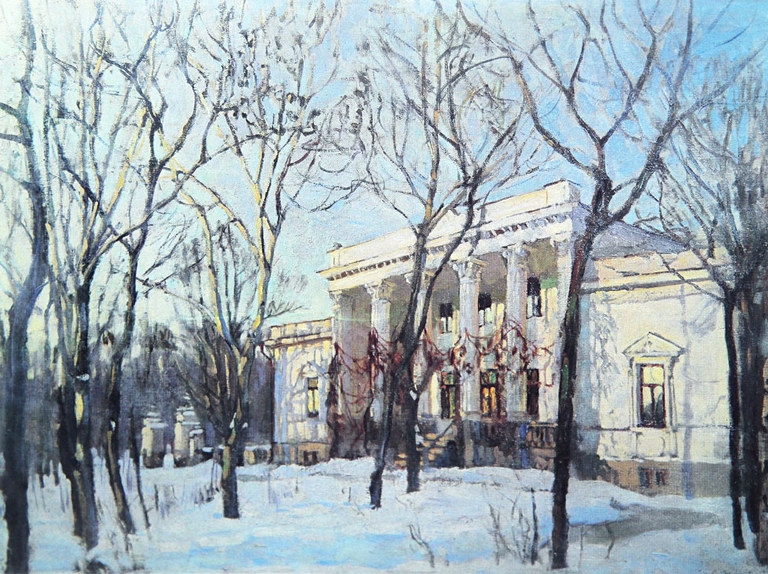 Станислав Юлианович Жуковский. "Княжеский дом зимой". 1909.