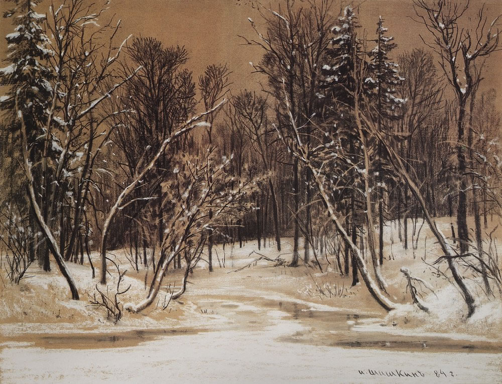 Иван Шишкин. Лес зимой. 1884.