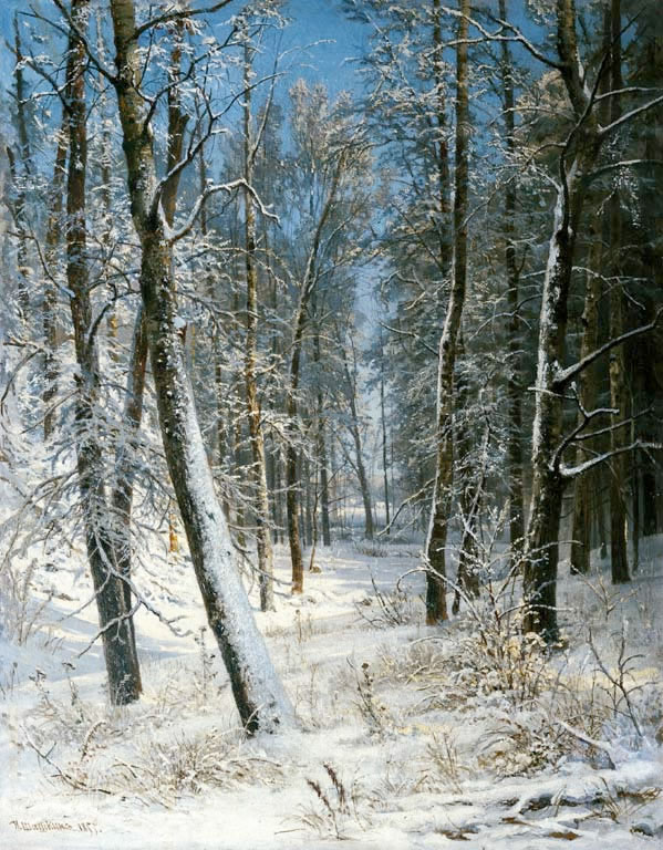 Иван Шишкин. Зима в лесу, иней. 1877.