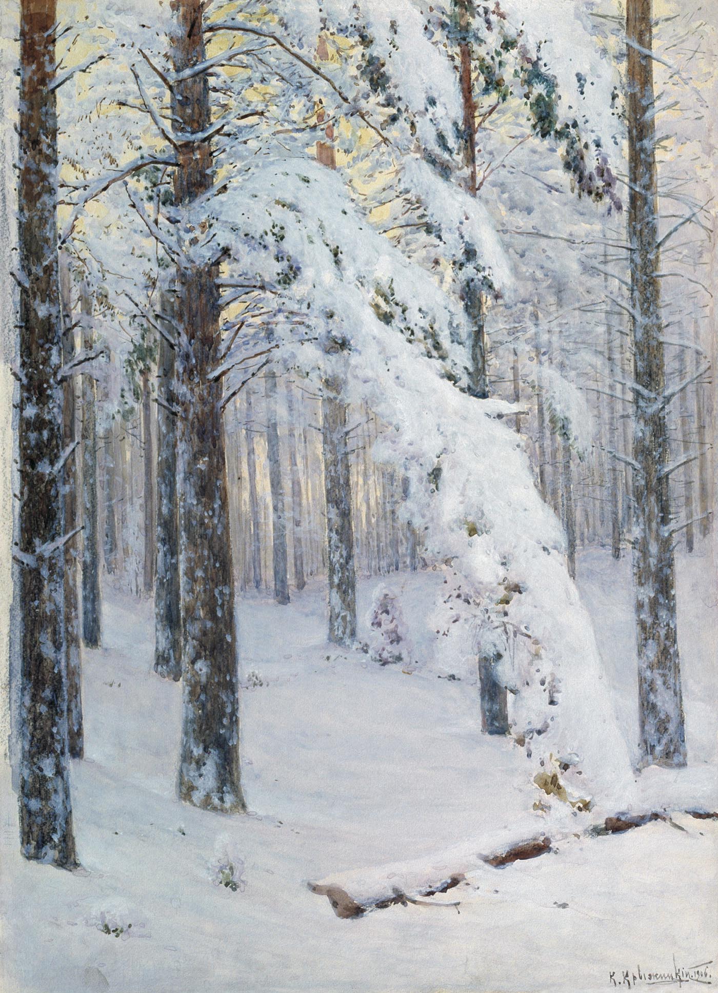 Константин Крыжицкий. Лес зимой.