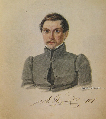 Н. Бестужев. Портрет И. И. Пущина. 1837.