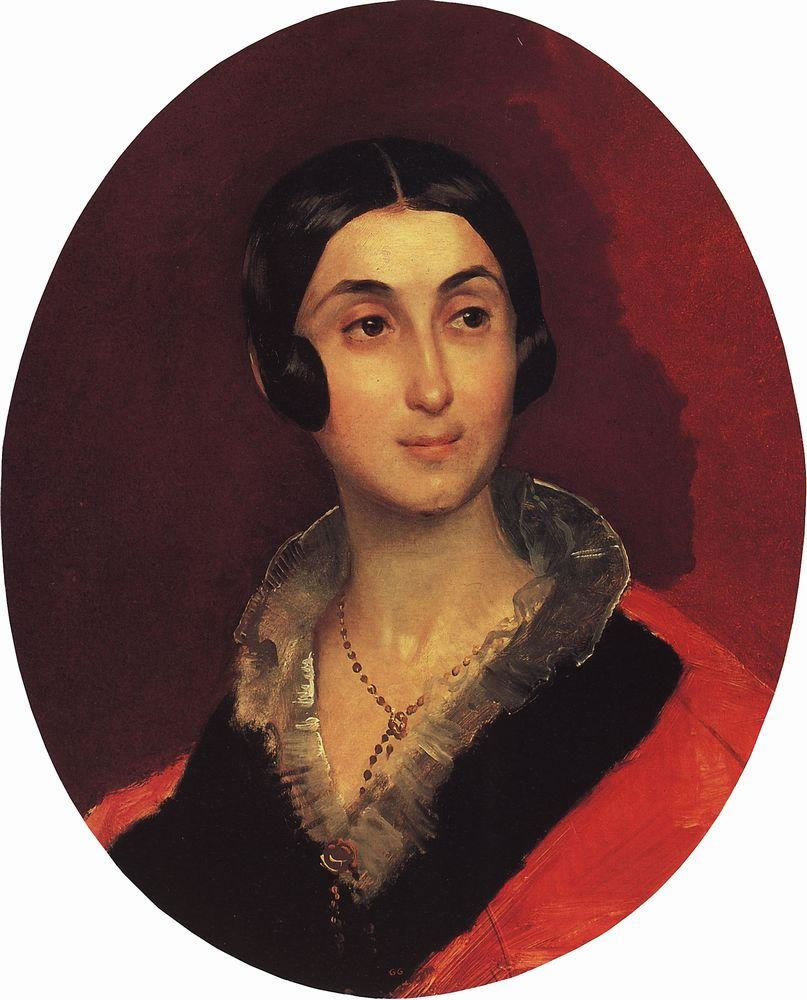 Карл Брюллов. Портрет Е. И. Тон, жены художника К. А. Тона. 1837-1840.