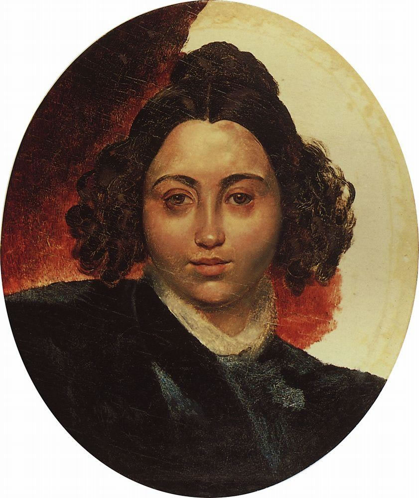 Карл Брюллов. Портрет баронессы И. И. Клодт, жены скульптора П. К. Клодта. Около 1839.