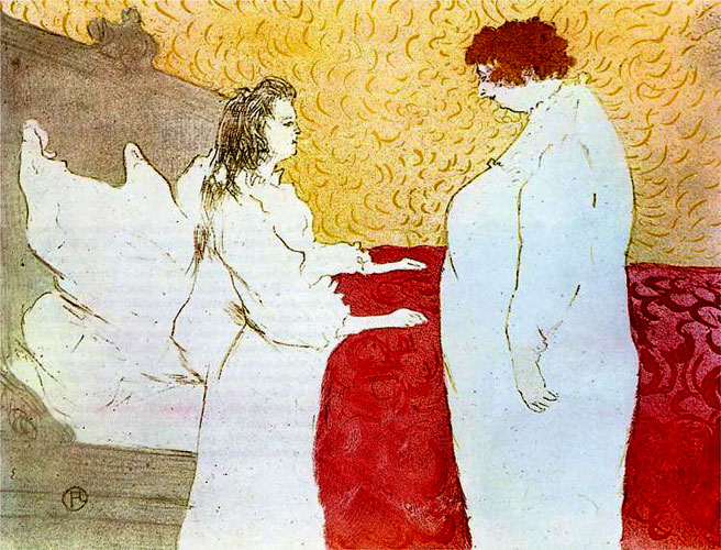 Анри де Тулуз-Лотрек. "Женщина в постели". 1896. Частная коллекция.