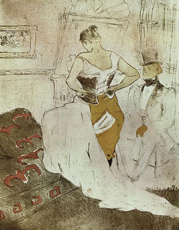 Анри де Тулуз-Лотрек. "Женщина в корсете". Серия "Они". 1896.