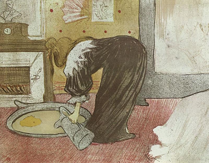 Анри де Тулуз-Лотрек. "Женщина с кувшином". Серия "Они". 1896.