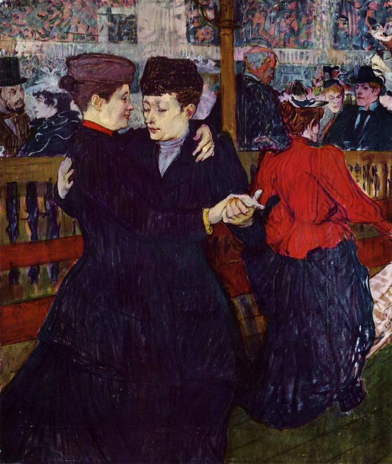 Анри де Тулуз-Лотрек. "Вальсирующие женщины". 1892.