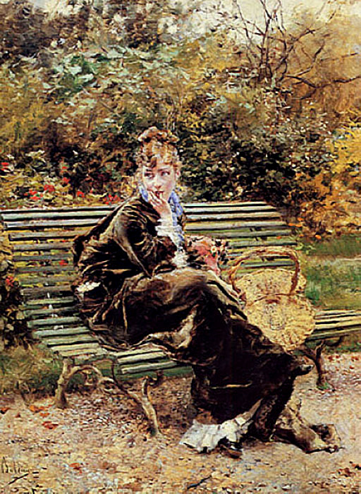 Джованни Больдини. "Женщина, сидящая в саду".