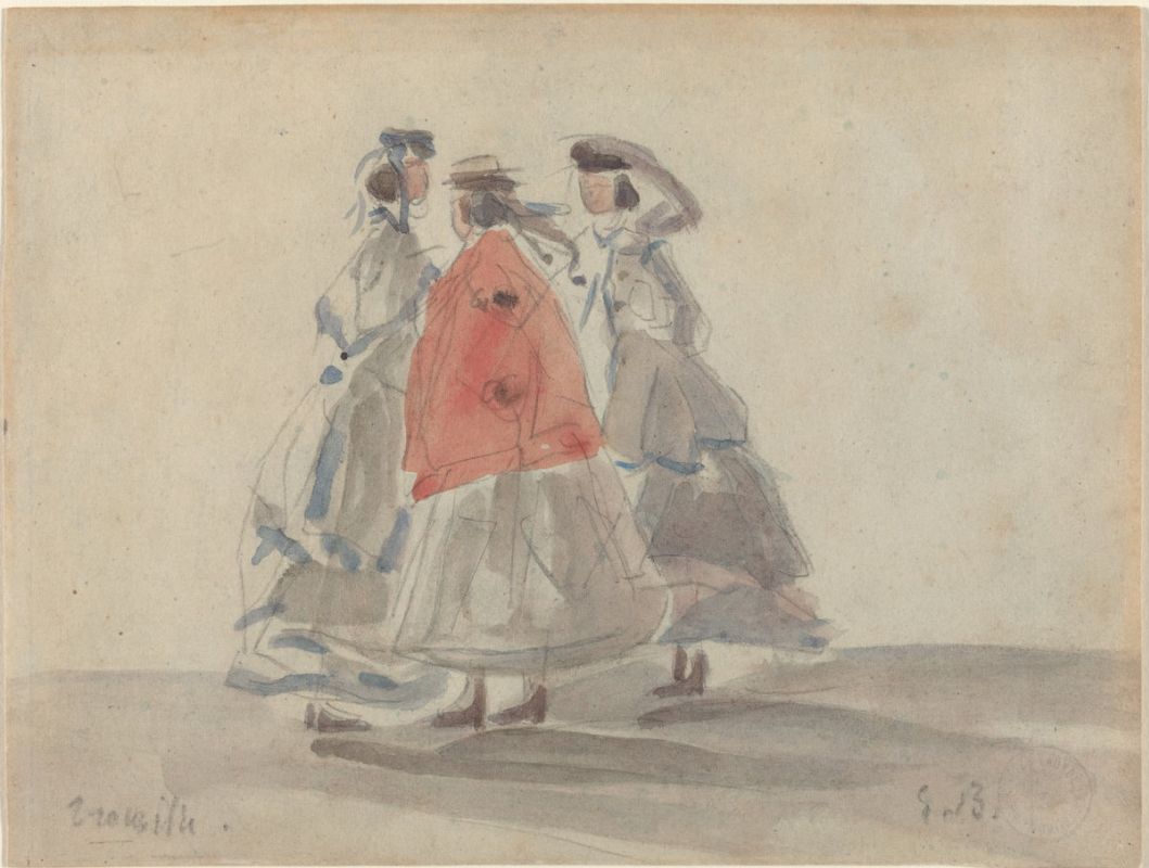 Эжен Буден. "Три женщины в Трувиле". 1865. Национальная галерея искусств, Вашингтон.
