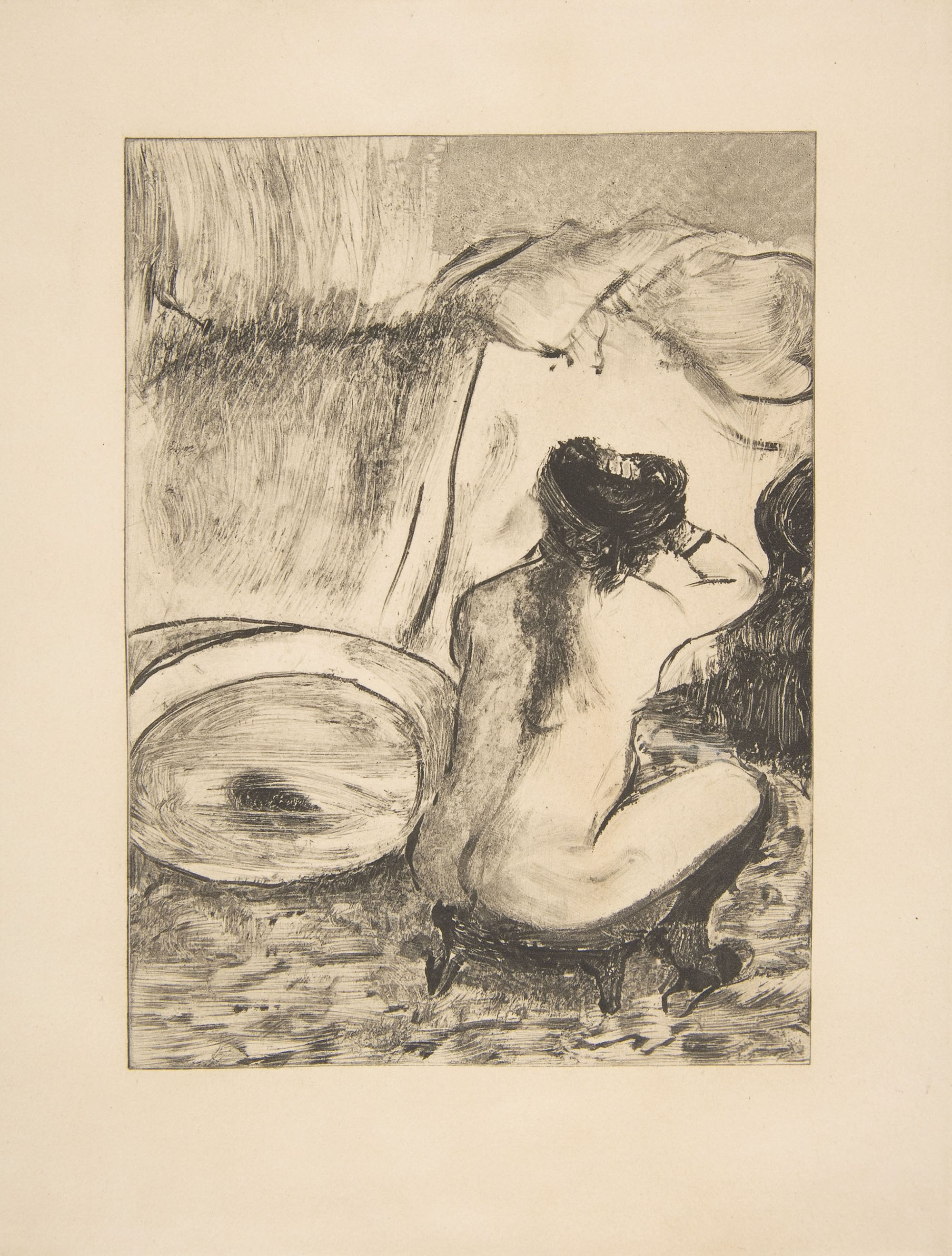 Эдгар Дега. "Сидящая обнажённая женщина со спины". Около 1880.