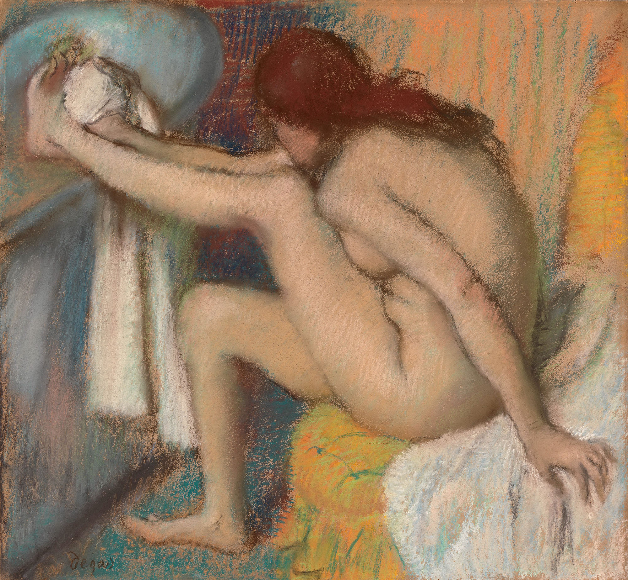 Эдгар Дега. "Женщина, Вытирающая ногу". 1885-1886.