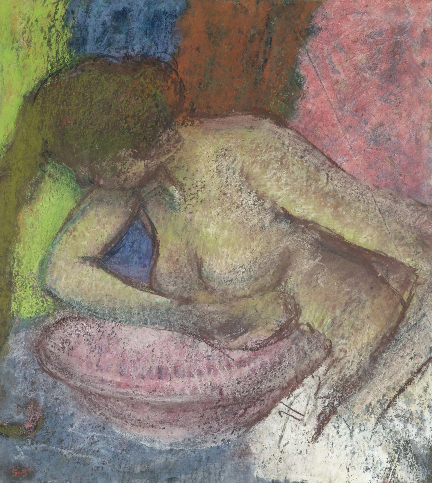 Эдгар Дега. "Женщина за туалетом". 1897.