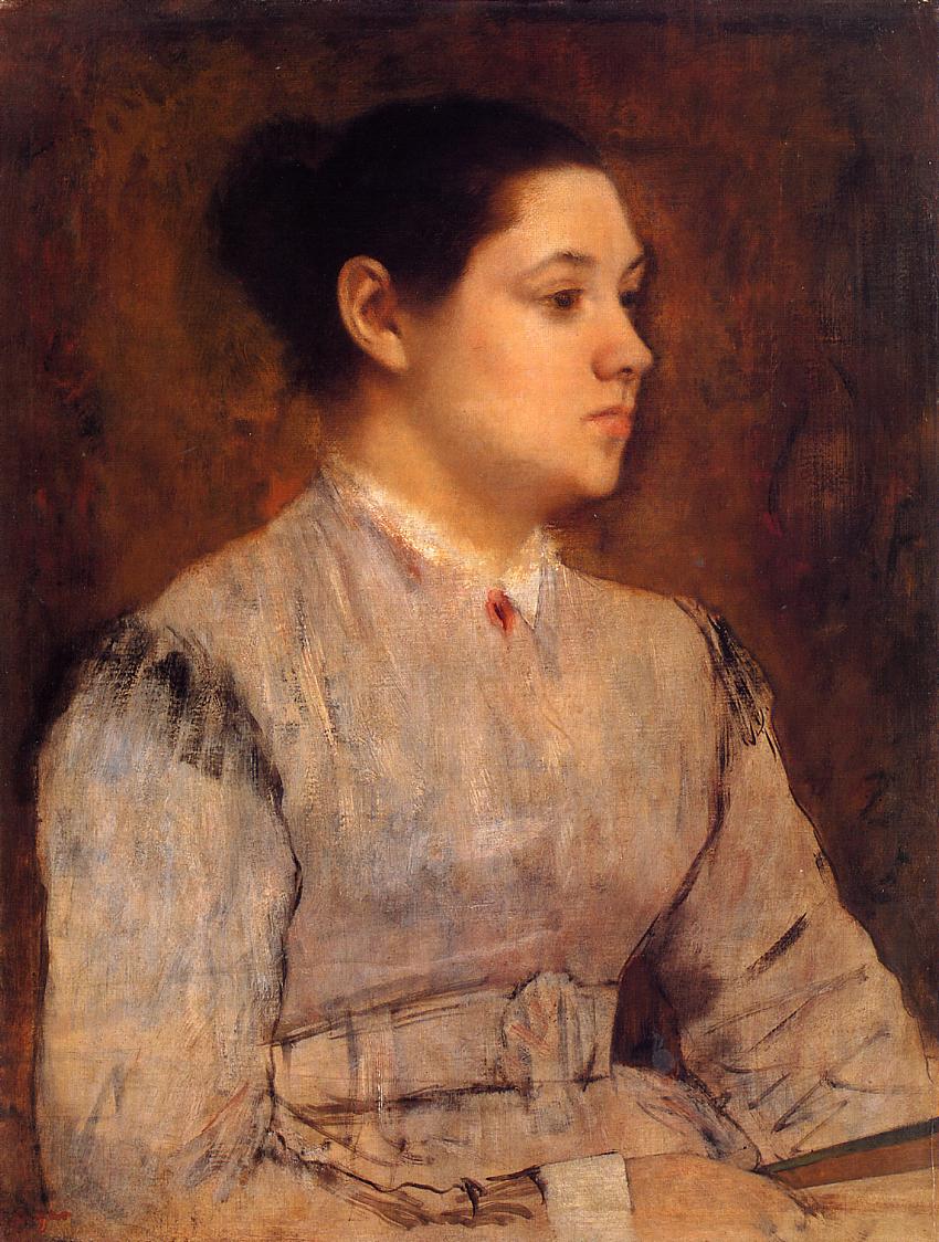 Эдгар Дега. "Портрет молодой женщины". 1864-1865.