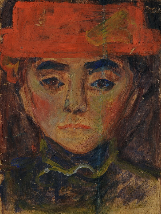 Эдвард Мунк. Женщина в красной шляпе". 1893. Гётеборгский художественный музей.