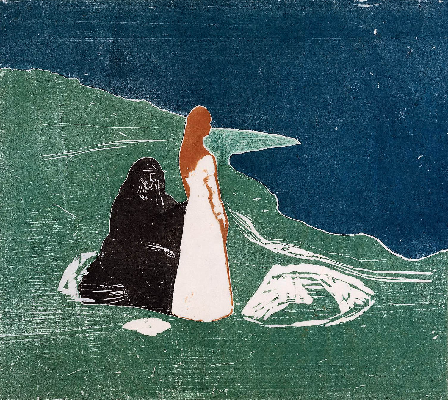Эдвард Мунк. "Женщины на берегу". 1906. Музей Мунка, Осло.