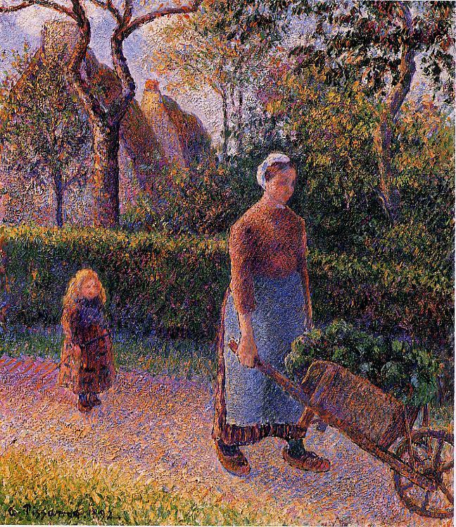 Камиль Писсарро. "Женщина с тачкой". 1892.