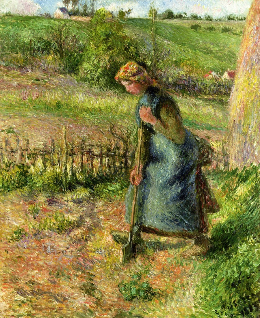 Камиль Писсарро. "Женщина с лопатой". 1883.