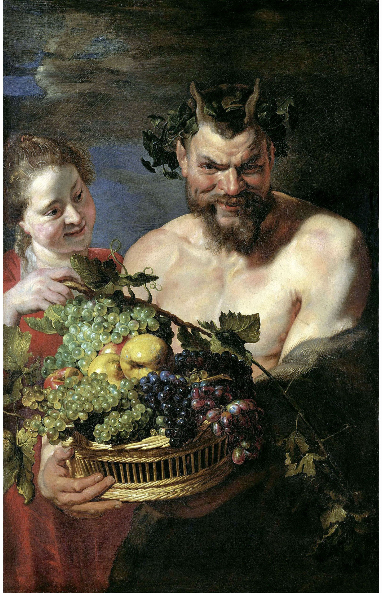 Питер Пауль Рубенс. "Сатир и женщина с корзиной фруктов". 1615. Музей Лихтенштейн, Вена.