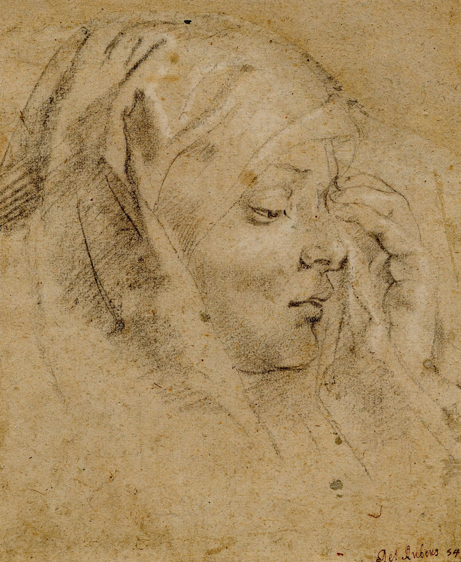 Питер Пауль Рубенс. Этюд плачущей женщины. Около 1615-1620. Британский музей, Лондон.