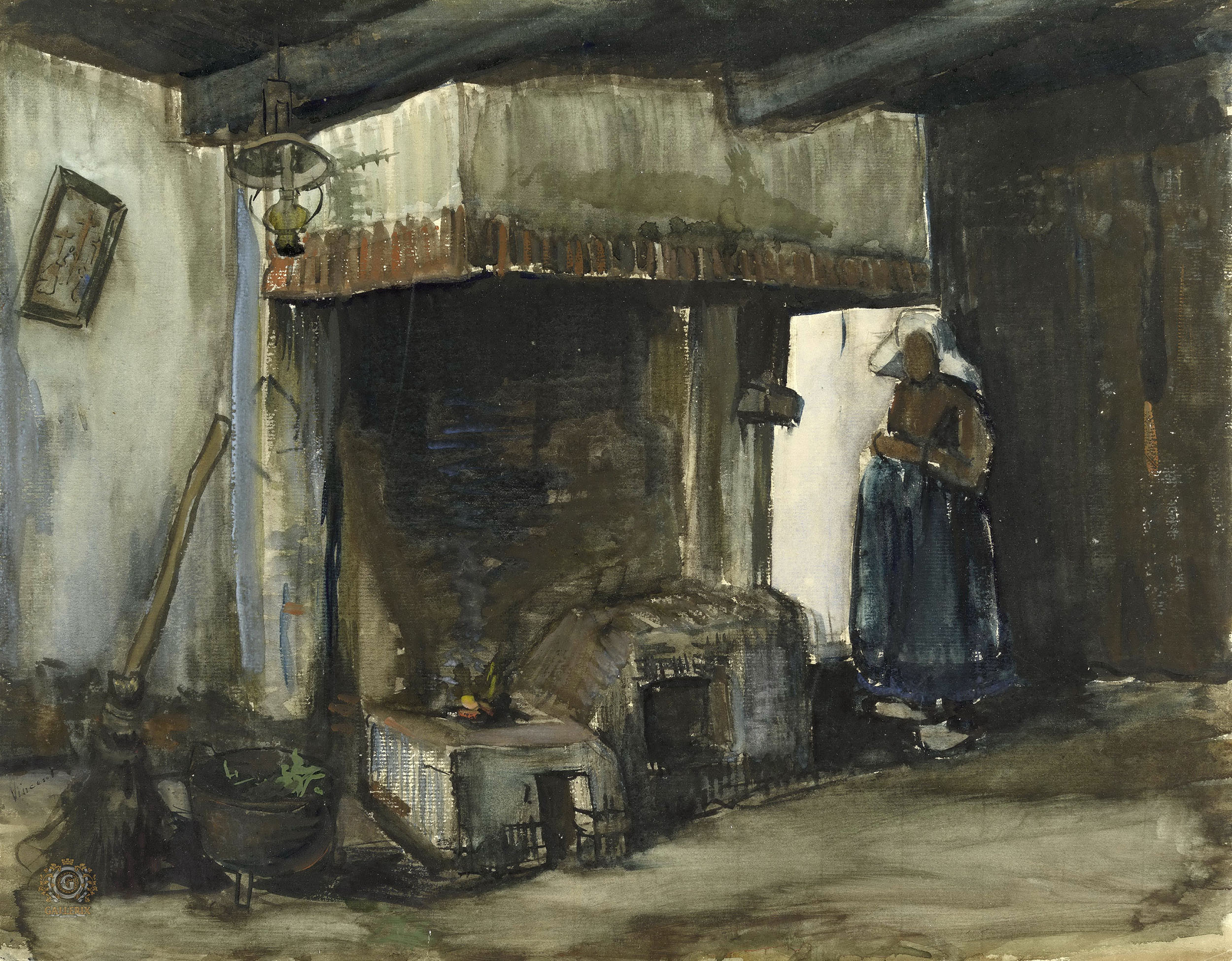 Винсент Ван Гог. "Женщина у камина". 1885. Музей Ван Гога, Амстердам.