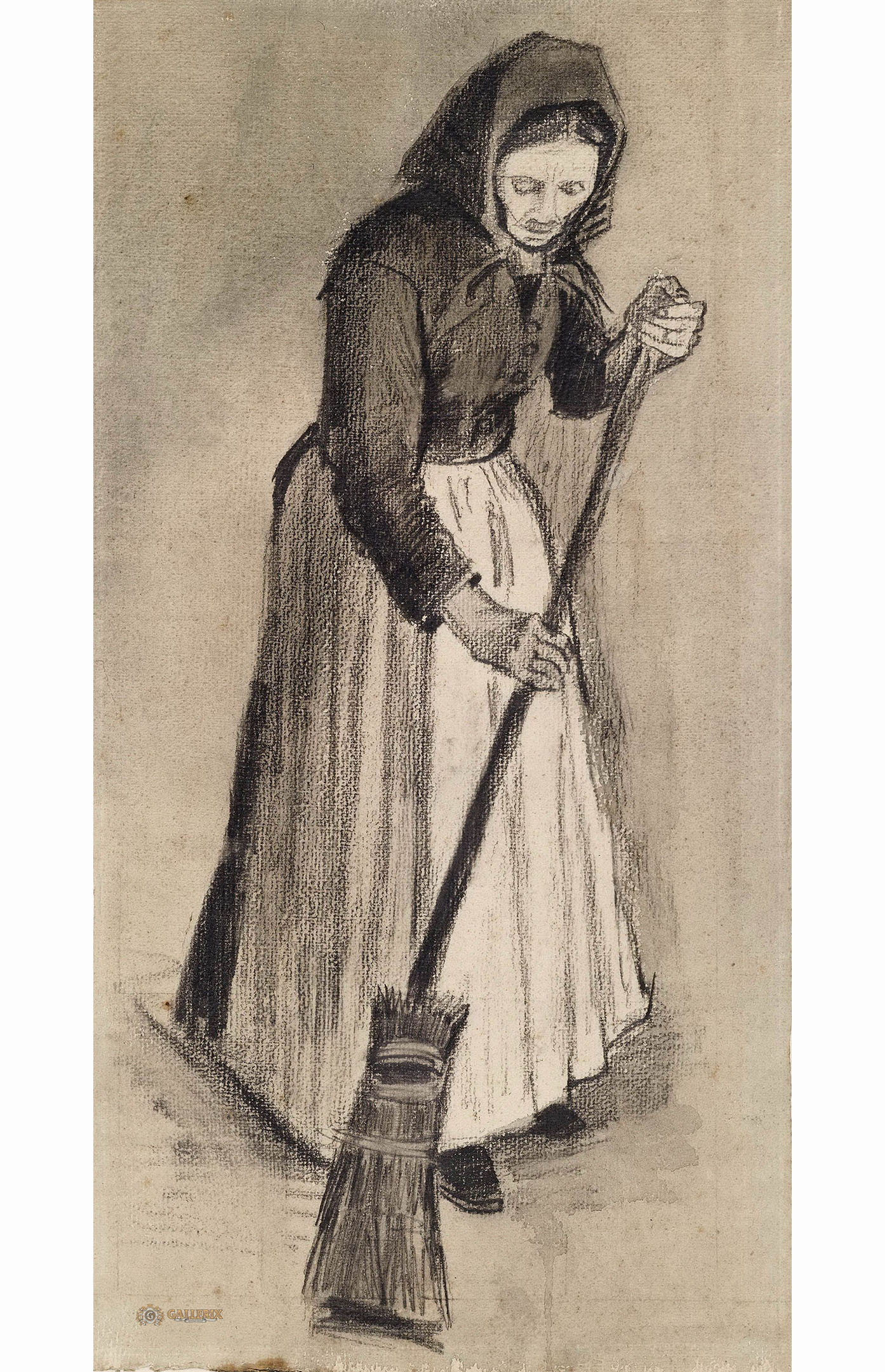 Винсент Ван Гог. "Женщина с метлой". 1882. Музей Ван Гога, Амстердам.