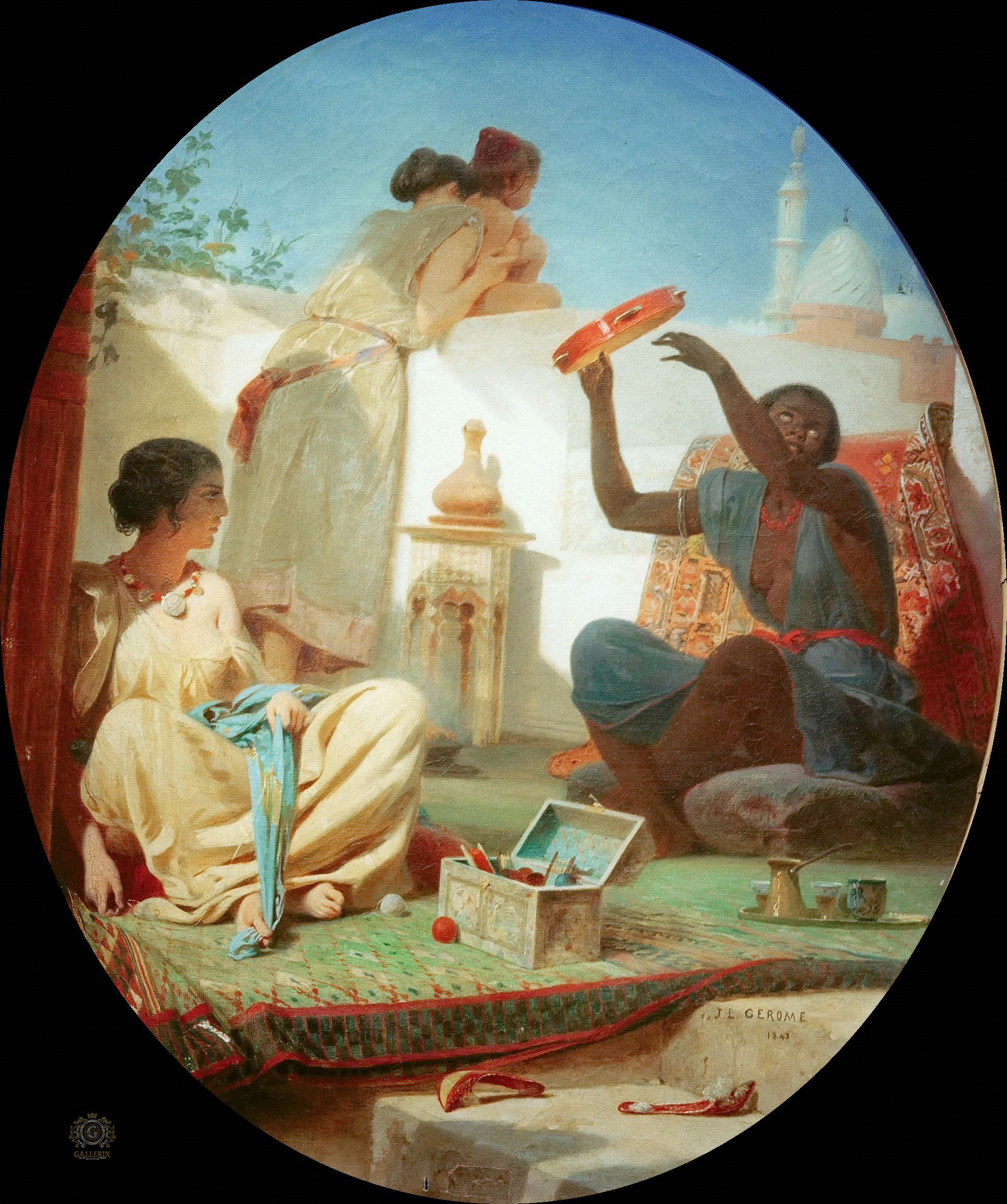 Жан-Леон Жером. "Средневосточные женщины на террасе". 1843. Музей Боссюэ, Мо.